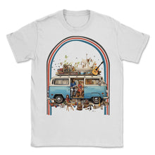 Load image into Gallery viewer, Father's Day Hippie Van Retro - Unisex T-Shirt - White