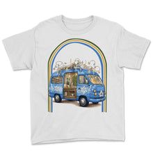 Load image into Gallery viewer, Hanukkah Hippie Van Retro 1 - Youth Tee - White