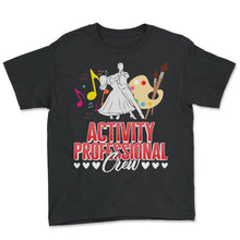Load image into Gallery viewer, Activity Professional Shirt, Activity Professional Crew Paint Brush - Youth Tee - Black