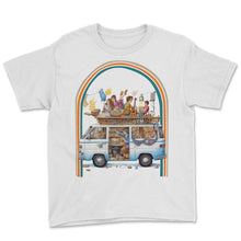 Load image into Gallery viewer, Hanukkah Hippie Van Retro - Youth Tee - White
