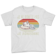 Load image into Gallery viewer, Je Ne Ronfle Pas Je Ronronne Je T-Shirt - Youth Tee - White