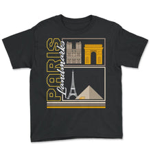 Load image into Gallery viewer, Paris Shirt, Paris Landmarks Tee, Gift For Tourist France Ideas,