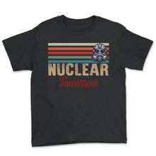 Load image into Gallery viewer, Nuclear Tomorrow Sans T Shirt - Youth Tee - Black