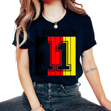 Load image into Gallery viewer, G Bierholen 11 Deutsche Namen Fußball Deutschland Sauf Trikot - Unisex T-Shirt - Black