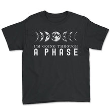 Load image into Gallery viewer, Im Going Through A Phase Eclipse T Shirt - Youth Tee - Black