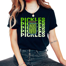 Load image into Gallery viewer, Pickle Shirt, Jar Of Pickles Cute Retro Green Tee, Vegan Vegetable