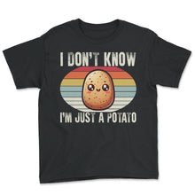 Load image into Gallery viewer, I Don't Know I'm Just A Potato Je T-Shirt - Youth Tee - Black