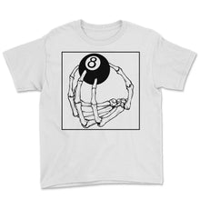 Load image into Gallery viewer, Billiard Shirt, Pool Billiards Eight Ball Skeleton Hand Pocket Tee,