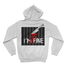 Load image into Gallery viewer, I'm fine Halloween Horror Blood Stain Wound & Blood Injury - Hoodie - White
