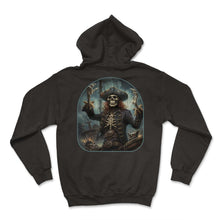 Load image into Gallery viewer, Sailor Skeleton Ahoy Rock On Pirate Costume Halloween skeleton king - Hoodie - Black