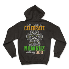 Load image into Gallery viewer, Happy Nowruz Shirt, I Just Want To Celebrate Nowruz With My Dog Tee, - Hoodie - Black