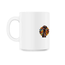 Load image into Gallery viewer, Unity and Power Black History Month Supportive Pocket Tee - 11oz Mug - White