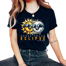Load image into Gallery viewer, Total Solar Eclipse 04 08 2024 Eclipse T Shirt - Unisex T-Shirt - Black