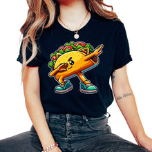 Load image into Gallery viewer, Funny Cartoon Taco Dab Dabbing Mexican Food Boys Kids Cinco De Mayo T - Unisex T-Shirt - Black