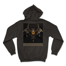 Load image into Gallery viewer, Bat & Yellow Sapphires Vintage Gothic Halloween Tee - Hoodie - Black