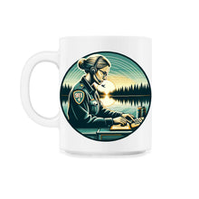 Load image into Gallery viewer, 911 Dispatcher Reflections Lifeline T Shirt - 11oz Mug - White