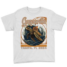 Load image into Gallery viewer, Gasparilla 2024 Turtle Pirate Flag Tampa FL - Youth Tee - White