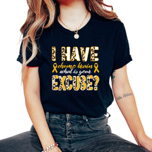 Load image into Gallery viewer, Chemotherapy Shirt, I Have Chemo Brain Leopard Yellow Ribbon Funny