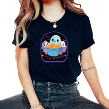 Load image into Gallery viewer, Ghostly Anime Spirits Cute Boba Tea Gaming Controller Ramen T Shirt - Unisex T-Shirt - Black