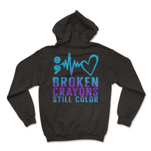 Load image into Gallery viewer, Suicide Prevention Awareness Shirt, Broken Crayons Still Color