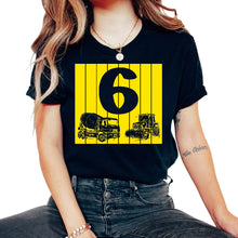 Load image into Gallery viewer, Children's 6th Birthday Boy Builder Worker Construction Site Digger - Unisex T-Shirt - Black