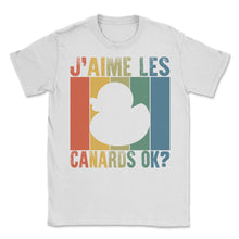 Load image into Gallery viewer, J'aime Les Canards Ok Chasse T-Shirt - Unisex T-Shirt - White