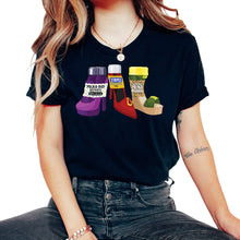 Load image into Gallery viewer, Nurse Shirt, Stripes Polka Dot Leopard Print High Heels Bottle Tee, - Unisex T-Shirt - Black