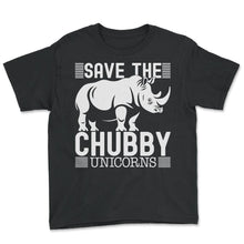 Load image into Gallery viewer, Save The Chubby Unicorn God T Shirt - Youth Tee - Black