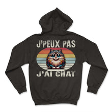 Load image into Gallery viewer, J'peux Pas J'ai Chat Je T-Shirt - Hoodie - Black