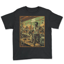 Load image into Gallery viewer, Gym Zombie Apocalypse Weightlifting Running Undead Humor Fitness - Youth Tee - Black