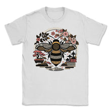 Load image into Gallery viewer, Japanese Garden Bumble Bee T Shirt - Unisex T-Shirt - White