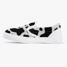 Load image into Gallery viewer, Cow Print Kids' Slip-On Shoes - White