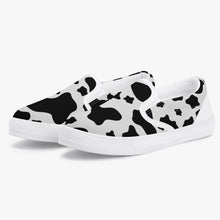 Load image into Gallery viewer, Cow Print Kids' Slip-On Shoes - White