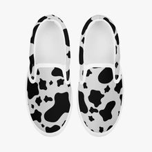 Load image into Gallery viewer, Cow Print Kids' Slip-On Shoes - White