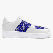 Load image into Gallery viewer, Blue Bandana Low-Top Leather Sports Sneakers
