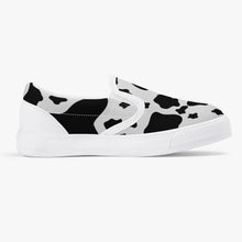 Load image into Gallery viewer, Cow Print Kids' Slip-On Shoes - White