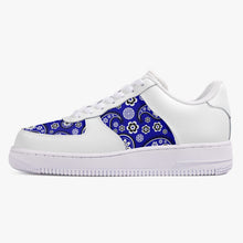 Load image into Gallery viewer, Blue Bandana Low-Top Leather Sports Sneakers