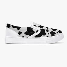 Load image into Gallery viewer, Cow Print Kids' Slip-On Shoes - White