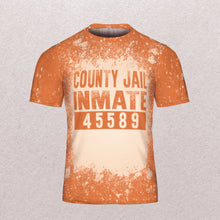 Load image into Gallery viewer, Halloween County Jail Inmate 45589 Prisoner Costume Party Celebration Gift Orange Bleached T-shirt Sweatshirt Hoodie
