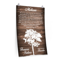 Load image into Gallery viewer, Personalized Poster for Sister - Christmas Gift For Sisters - Personalized Sister Gift - Unique Sister Gift - Sister Print - Birthday Gift For Sister