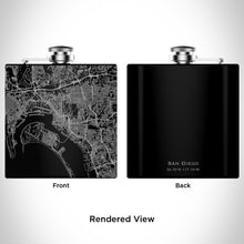 Load image into Gallery viewer, San Diego - California Map Hip Flask in Matte Black - spkt