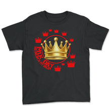 Load image into Gallery viewer, MLK Day Shirt, His Dream Is My Dream Crown Tee, Martin Luther King Jr - Youth Tee - Black