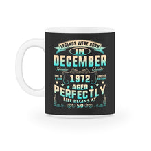 Load image into Gallery viewer, Legends Were Born In December 1972, Life Begins At 50, Vintage 50