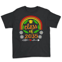 Load image into Gallery viewer, Kindergarten Shirt, Class Of 2035 Tee, Pre-K Graduation Gift, Teacher - Youth Tee - Black