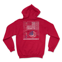 Load image into Gallery viewer, 4th Of July Shirt, Just An All American Small Town Girl Sunflower - Hoodie - Red