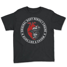 Load image into Gallery viewer, Heart Surgery Shirt, Original Rebuilt Engine Runs Like A Charm 2 Tee, - Youth Tee - Black