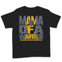 Load image into Gallery viewer, Mama of A Warrior Childhood Cancer awareness Gold Ribbon Mom Grandma