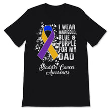 Load image into Gallery viewer, Bladder Cancer Awareness I Wear Marigold Blue And Purple Ribbon