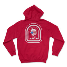 Load image into Gallery viewer, 4th Of July Shirt, Abe Lincoln Beard Sunglasses 16th President, - Hoodie - Red