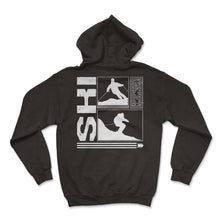 Load image into Gallery viewer, Ski Cool Distressed Shirt, Mountain Skiing Snowboard Retro Tee, - Hoodie - Black